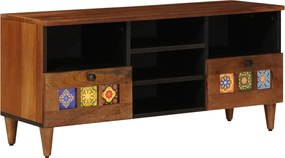 vidaXL Cabinet TV cu raft castan 100 x 33 x 46 cm Lemn de mango solid