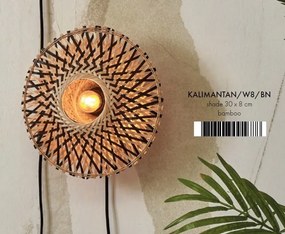 Aplica de perete eco din bambus Kalimantan XS 30cm, bl/nat