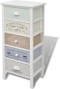 vidaXL Dulap în stil franțuzesc, 5 sertare, lemn