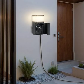 Brilagi - Aplică de exterior PILLAR cu priză Schuko, 1xG9/11W/230V, IP44, antracit