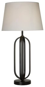 Veioza/Lampa de masa decorativa Chic negru/alb