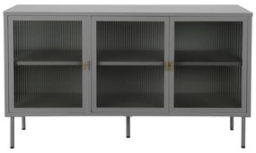 Vitrină gri din metal 130x75 cm Rosalie – Støraa