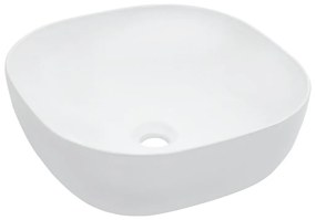 Chiuveta de baie, alb, 42,5x42,5x14,5 cm, ceramica Alb