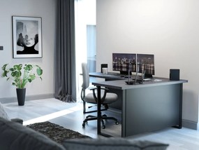 Masă PC de colț Vintid (Beton închis). 1054973