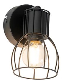 Spotlight modern din oțel negru reglabil - Botu