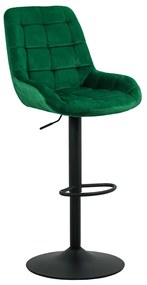 Scaun Bar Catifea ABS 145 Verde - Confortabil, Reglabil, Stabil