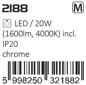 Lustra suspendata LED metal cromat Aniela 2188 RX