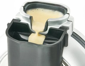 Aparat vertical pentru vafe Caso Design WaffleUp, 800 W, 18 cm, 5 trepte, Strat dublu antiaderent, Semnal sonor si luminos, Recipient compozitie , Argintiu