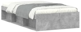 3203834 vidaXL Cadru de pat, gri beton, 100x200 cm