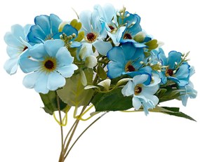 Flori de camp albastre artificiale GINNY, 30cm