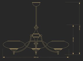 Candelabru 3 brate design clasic Cristal Scholer San Marino