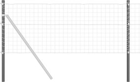 vidaXL Stâlp de gard. 2 pcs Gri 110 cm Oțel vopsit în pulbere