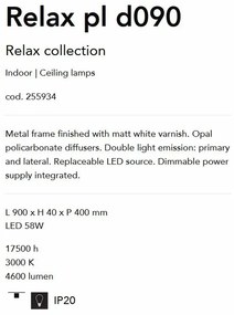 Plafoniera LED moderna design slim RELAX PL D090