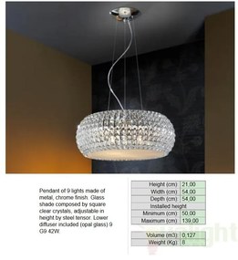Lustra,Pendul inaltime reglabila, LED Diamond 507514