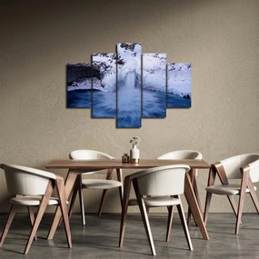 Tablou cu cascadele iarna (150x105 cm)