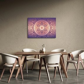 Tablou - Mandala pe gradient violet (70x50 cm)