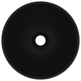 Chiuveta baie lux, negru mat, 32,5x14 cm, ceramica, rotund Negru mat