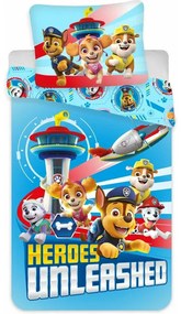 Set lenjerie pat copii Paw Patrol Heroes Unleashed 100x140, 40x45 SunCity BRM010697