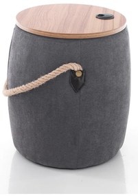 Puf cu spațiu de depozitare Tomasucci Barril, gri
