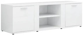 801167 vidaXL Dulap TV, alb extralucios, 120x34x37 cm, lemn prelucrat