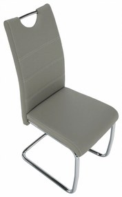 Scaun de sufragerie Abalia New (gri deschis + Crom). 808097