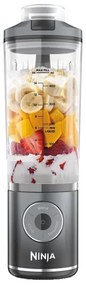 Blender portabil Ninja Blast Max BC251EUGY, 14.4W, 11.1V, 570 ml, 19000 rpm, Zdrobire gheata, Pana la 25 de cicluri, Fara BPA, Gri