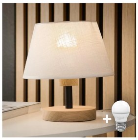 Lampă de masă Brilagi ANTHONY 1xE14/40W/230V stejar/alb