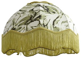 Abajur din material textil cu design cu frunze și interior alb 45/15/21,5 - Heritage