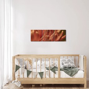 Tablou cu detailu florii (cu ceas) (90x30 cm)