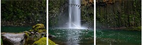 Tablou cu cascade (cu ceas) (90x30 cm)