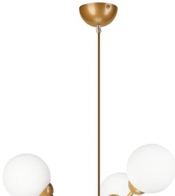 Lustră pe tijă RUBBY BALL 6xG9/5W/230V auriu