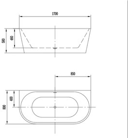 Cada freestanding, Florida, Beatrice 170, semi-ovala, cu instalatie completa, alb