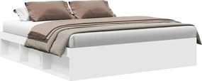 vidaXL Cadru de pat, alb, 180x200 cm, Super King Size