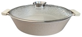 Cratita marmorata cu capac 36 CM RL-MR36ML Royalty Line - crem
