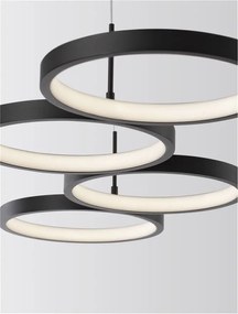 Lustra LED suspendata design modern MAGNUS R4 neagra