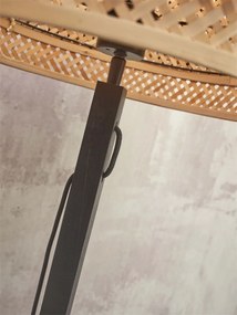 Lampa de podea eco din bambus cu 2 rafturi Bhutan 40x25 negru