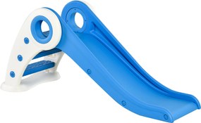 HOMCOM Toboggan Copil Pliabil 3 pana la 6 Ani Utilizare interior exterior dim. 120L x 50l x 56H cm HDPE Albastru | Aosom Romania