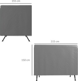 Outsunny Husă pentru mobilier de grădină, husă de protecție pentru mobilier outdoor, 215 cm x 155 cm x 150 cm, Gri închis | Aosom Romania