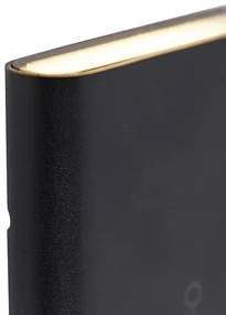 Aplică modernă de perete neagră 11,5 cm cu LED inclus IP65 - Batt