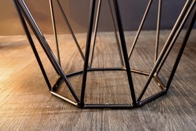 Masuta laterala design minimalist Diamond 50cm, marmura gri