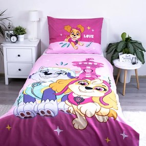 Lenjerie de pat pentru copii din microfibră pentru pat de o persoană 140x200 cm Paw Patrol – Jerry Fabrics