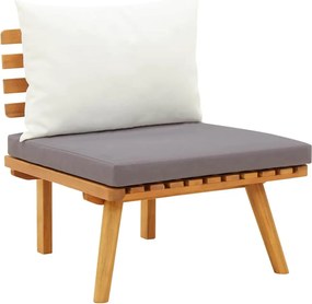 vidaXL Scaun de grădină cu perne, lemn masiv de acacia