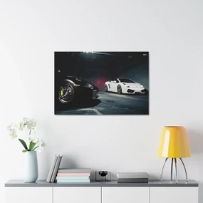 Tablou Canvas Lambourghini BW 120x80 cm