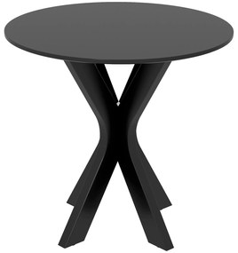 HOMCOM Masa de bucatarie rotunda, Design modern, 78 cm x 78 cm x 75 cm, Negru | Aosom Romania