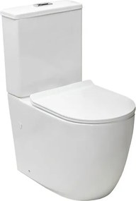 Set vas WC pe pardoseala Rune Ivaldi monobloc alb cu capac slim softclose