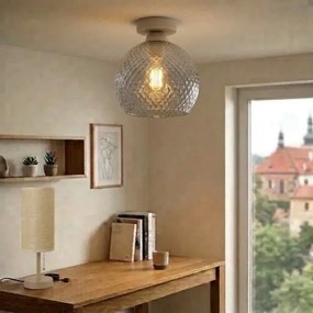 BRILAGI - Plafonieră LED R GLASS 1xE27/60W/230V Ø 25 cm bej/gri fumuriu