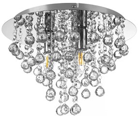 Plafonieră Globo 63040306X LONDON 3xE14/40W/230V d. 38 cm crom lucios