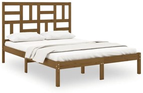 3105948 vidaXL Cadru de pat, maro miere, 120x200 cm, lemn masiv