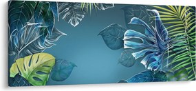 Tablou - Frunzele plantelor tropicale (120x50 cm)