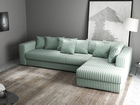 Colțar extensibil dumonde cu ladă de depozitare si sezut confortabil din spuma high-density, Gloria Ambience Mint II 320x183 cm